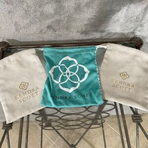 Kendra Scott Lot of 3 empty Jewelry Pouch bags Drawstring
